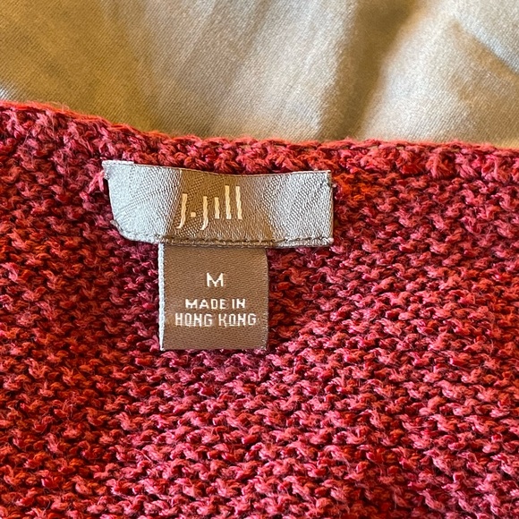 J Jill berry square neck elbow length sleeve sweater - Picture 2 of 4